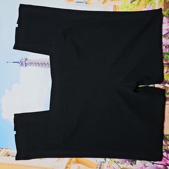 Ming Wang Stretchy Black Slit Ankle Pants - Picture 7 of 7